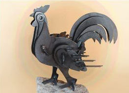 20 x 12  inch Black powder coated it will not rust great for indoor of outdoor decor.