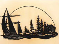 26 x 48 inch Black and powder coated and will not rust, great for indoor or outdoor decor.