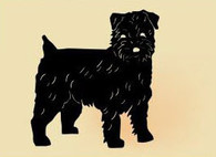 14 x 12  inch Black powder coated and will not rust great for indoor or outdoor decor.