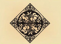 30 x 30 inch Black powder coated and will not rust, great for indoor or outdoor decor.