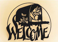 21 x 24 inch Black powder coated and 16 gauge steel  that will not rust,great for indoor or outdoor decor.