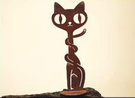 17 x 7 inch Black powder coated and 16 gauge steel  that will not rust,great for indoor or outdoor decor.