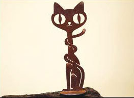 17 x 7 inch Black powder coated and 16 gauge steel  that will not rust,great for indoor or outdoor decor.