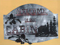 20 x 28 inch Black powder coated and 16 gauge steel  that will not rust,great for indoor or outdoor decor.