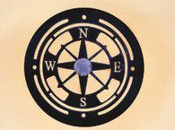 12 x 12 inch Black powder coated and 16 gauge steel  that will not rust,great for indoor or outdoor decor.