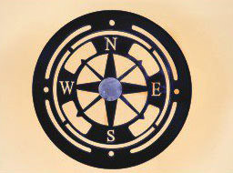 12 x 12 inch Black powder coated and 16 gauge steel  that will not rust,great for indoor or outdoor decor.