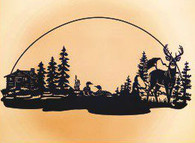 #D 6 - 19 x 48 inch, 16 gauge steel, Black powder coated so it will not rust, great for indoor or outdoor decor.