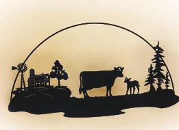 13 x 32 inch Black 16 gauge steel , powder coated and will not rust, great for indoor or outdoor decor.