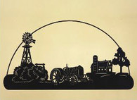 14 x 32 inch Black 16 gauge steel , powder coated and will not rust, great for indoor or outdoor decor.