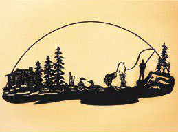 48 x 23 inch 16 gauge steel powder coated and will not rust, great for indoor and outdoor decor.