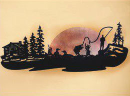 48 x 23inch 16 gauge steel powder coated and will not rust, great for indoor and outdoor decor.