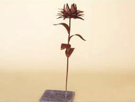 8 x 36 inch 16 gauge steel powder coated and will not rust, great for indoor and outdoor decor.