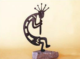 24 x 12 inch 16 gauge steel powder coated and will not rust, great for indoor and outdoor decor.