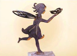 18 x 16 inch 16 gauge steel powder coated and will not rust, great for indoor and outdoor decor.