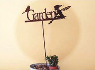 8 x 22 inch 16 gauge steel powder coated and will not rust, great for indoor and outdoor decor.