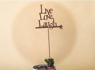 16 x 17 inch 16 gauge steel powder coated and will not rust, great for indoor and outdoor decor.