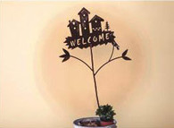 24 x 24 inch 16 gauge steel great for outdoor decor.