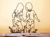 33 x 28 inch 16 gauge steel great for outdoor decor.