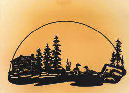 # B16 - 15 x 33 inch, Black Powder Coated, will not rust, great for indoor or outdoor decor.