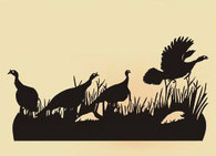 # B25 - 40 x 21 inch, Black Powder Coated, will not rust, great for indoor or outdoor decor.