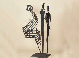 GA47 - 36 x 24 inches, 16 Gauge Steel, Black Powder Coated, Will Not Rust, Unique Indoor or Outdoor Decor.