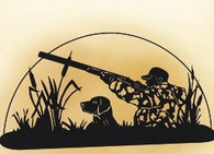 HU 2 - 21 x 43 inches, 16 Gauge Steel, Black Powder Coated, Will Not Rust, Unique Indoor or Outdoor Decor.