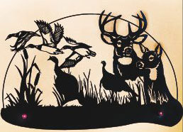 HU 5 - 29 x 44 inches, 16 Gauge Steel, Black Powder Coated, Will Not Rust, Unique Indoor or Outdoor Decor.