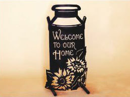 MC 6 - 26 x 16 inches, 16 Gauge Steel, Black Powder Coated, Will Not Rust, Unique Indoor or Outdoor Decor.