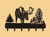 18 x 11 inch Black powder coated 16 gauge steel and will not rust, great for indoor and outdoor decor.