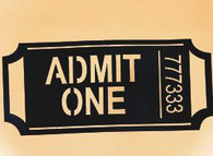 10 x 19 inch Black powder coated 16 gauge steel and will not rust, great for indoor and outdoor decor.