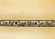 6 x 48 inch Black powder coated 16 gauge steel and will not rust, great for indoor and outdoor decor.