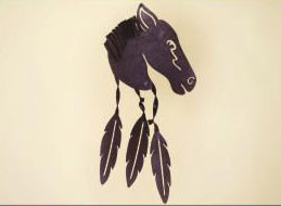 20 x 11 inch  powder coated Black 16 gauge steel and will not rust, great for indoor and outdoor  decor.