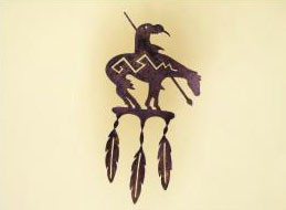 16 x 8 inch  powder coated Black 16 gauge steel and will not rust, great for indoor and outdoor  decor.