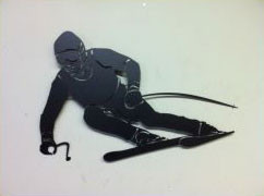 22 x 16 inch  powder coated Black 16 gauge steel and will not rust, great for indoor and outdoor  decor.