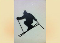 18 x 16 inch  powder coated Black 16 gauge steel and will not rust, great for indoor and outdoor  decor.