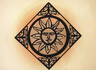 30 x 30  inch Black 16 gauge steel powder coated and will not rust, great for indoor or outdoor decor.