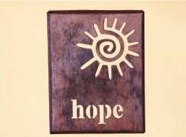 10 x 8  inch Black 16 gauge steel powder coated and will not rust, great for indoor or outdoor decor.