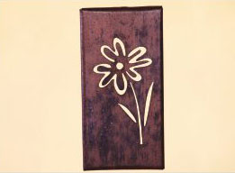 12 x 7  inch Black 16 gauge steel powder coated and will not rust, great for indoor or outdoor decor.