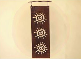 26 x 14  inch Black 16 gauge steel powder coated and will not rust, great for indoor or outdoor decor.