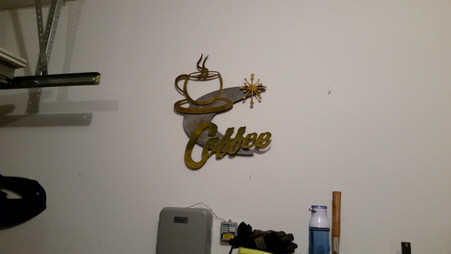 22 x 18 Brown powder coated great or indoor or oudoor decor.