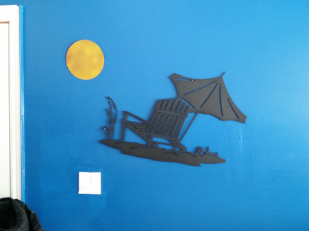 29 x 20 inch 16 gauge steel, Black and yellow sun powder coated will not rust great for indooor or outdoor decor.