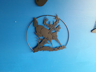 19 x 19 Black 16 gauge steel , powder coated that will not rust, great for indoor or outdoor decor.