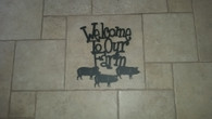 15 x 15 Black 16 gauge steel , powder coated that will not rust, great for indoor or outdoor decor.