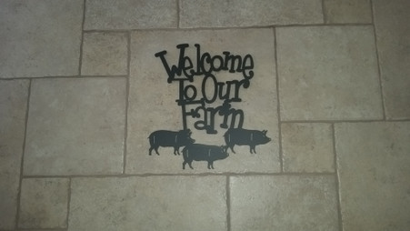 15 x 15 Black 16 gauge steel , powder coated that will not rust, great for indoor or outdoor decor.