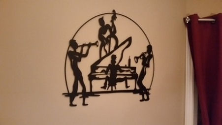 29 x 24 inch Black 16 gauge steel , powder coated that will not rust, great for indoor or outdoor decor.