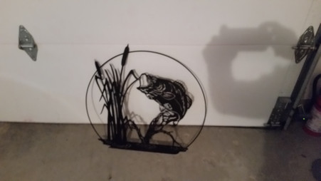 16 x 15 Black 16 gauge steel , powder coated that will not rust, great for indoor or outdoor decor.