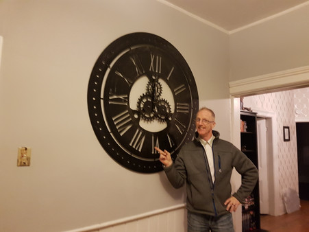 36 inch Clock Black 16 gauge steel , powder coated that will not rust, great for indoor or outdoor decor.