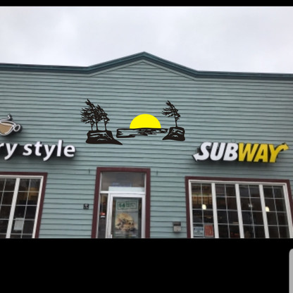 Approx 8 x 8 feet Black powder coated 16 gauge steel trees and yellow sun.