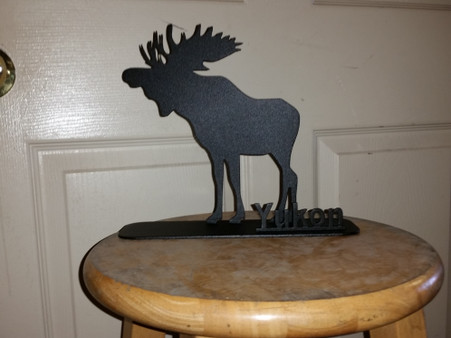 10 x 6 inch 16 gauge steel powder coated so it will not rust ,great for indoor or outdoor decor.