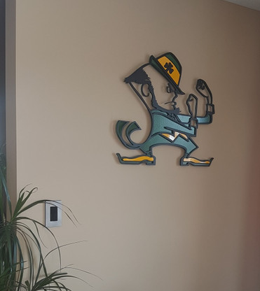 30 X 30 inch 16 gauge steel and powder coated so it will not rust. Great for indoor or outdoor decor.